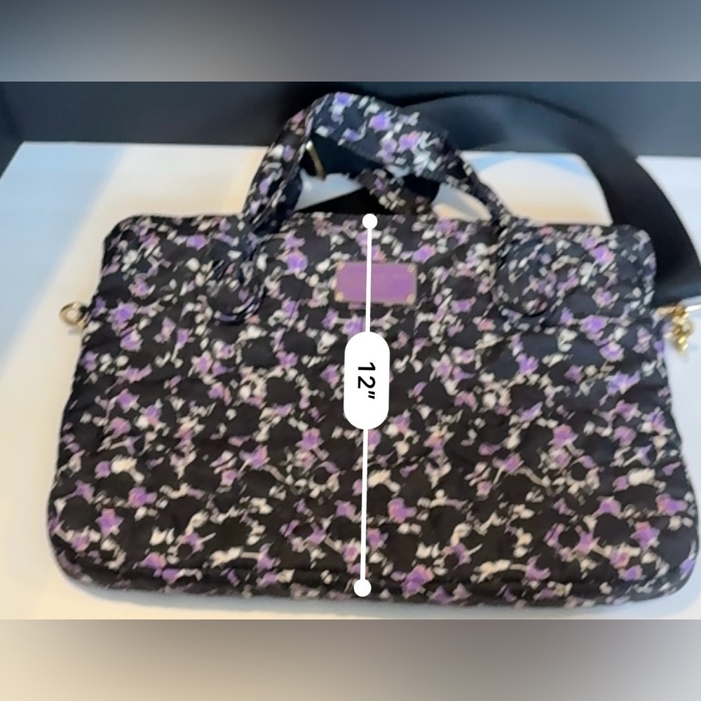 Marc by Marc Jacobs  nylon laptop bag in a black and purple floral - Picture 6 of 9